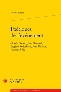 Poétiques de l'événement