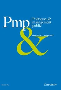 Politiques & management public Volume 29, N°2, Avril-Juin 2012