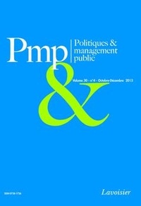  Tec&Doc - Politiques & management public Volume 30, N°4, Octobre-Décembre 2013 : .
