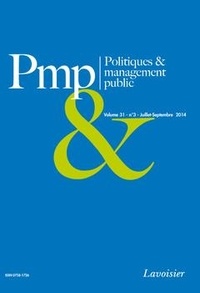  Tec&Doc - Politiques & management public Volume 31, N°3, Juillet-Septembre 2014 : .