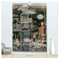 POMPES À ESSENCE VINTAGE  (Calendrier mural 2026 DIN A2 horizontal) calendrier de bureau
