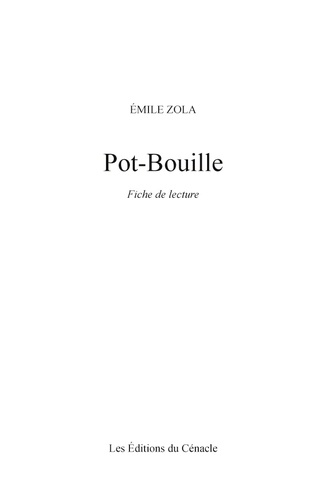 Pot-Bouille. Fiche de lecture