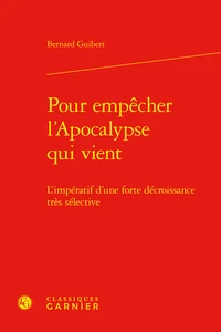 Pour empêcher l'Apocalypse qui vient