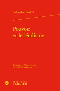 Pouvoir et fédéralisme