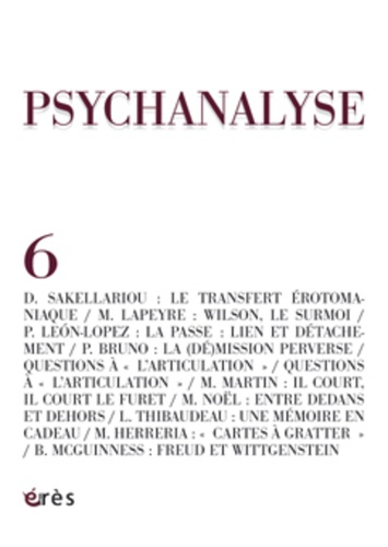 Dimitris Sakellariou et Michel Lapeyre - Psychanalyse N° 6 : .