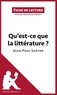Julie Mestrot - Qu'est-ce que la littérature ? de Jean-Paul Sartre - Fiche de lecture.