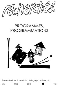  PU du Septentrion - Recherches N° 52, 1e semestre 2 : Programmes, programmations.