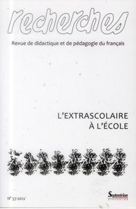 Catherine Mercier - Recherches N° 57/2012 : L'extrascolaire à l'école.