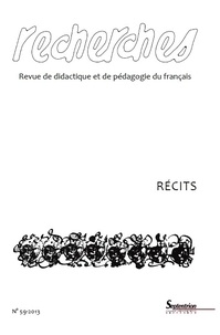  PU du Septentrion - Recherches N° 59, 2e semestre 2013 : Récits.