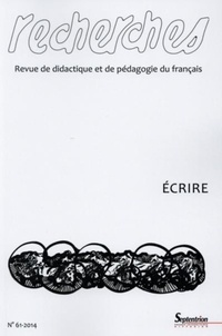Catherine Mercier - Recherches N° 61-2014 : Ecrire.