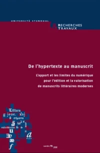 De l'hypertexte au manuscrit