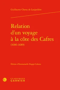 Relation d'un voyage à la côte des Cafres (1686-1689)