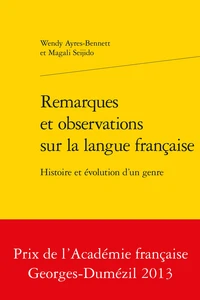 Remarques et observations sur la langue française