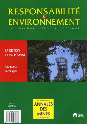  Annales des mines - Responsabilité & environnement N° 34, Avril 2004 : .