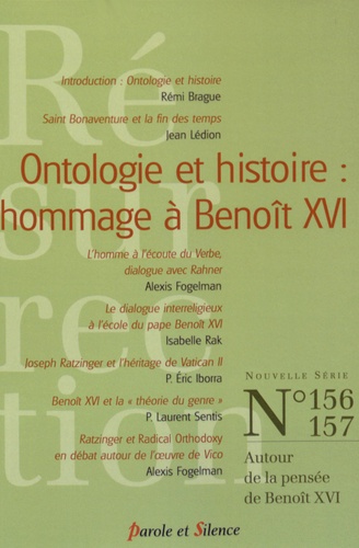 Michel Gitton - Résurrection N° 156-157 : Ontologie et histoire : hommage à Benoît XVI.