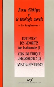 Revue d'éthique et de théologie morale N° 194 Septembre 1995 : Traitement des minorités. Vers une éthique universaliste ?