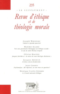 Joseph Wresinski et Maxime Allard - Revue d'éthique et de théologie morale N° 235 : .