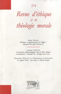 Revue d'éthique et de théologie morale N° 274, juin 2013