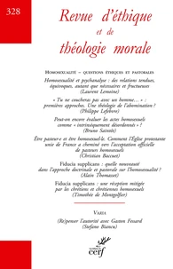 Revue d'éthique et de théologie morale N° 328