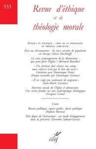 Revue d'éthique et de théologie morale N° 333