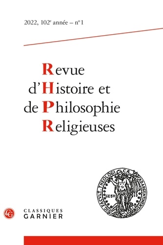 Revue d'Histoire et de Philosophie Religieuses N° 1/2022