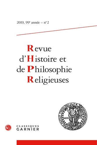 Revue d'Histoire et de Philosophie Religieuses N° 2/2019 Varia
