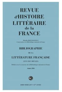 Bibliographie de la littérature française (XVI-XXIe siècles)