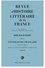 Revue d'histoire littéraire de la France Hors-série 2019 Bibliographie de la littérature française (XVIe-XXIe siècle). Année 2018 -  -  Edition 2018