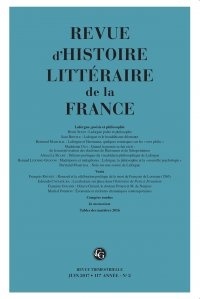  Classiques Garnier - Revue d'histoire littéraire de la France N°2-2017 : .