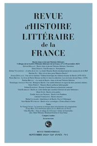 Barrès dans et devant l'histoire littéraire