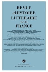  Classiques Garnier - Revue d'histoire littéraire de la France N° 4, novembre 2020 : .