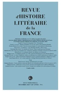 Littérature et médecine (XVIe-XXe siècles)