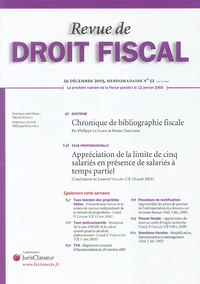 Revue de Droit fiscal N° 52, 29 décembre 2005