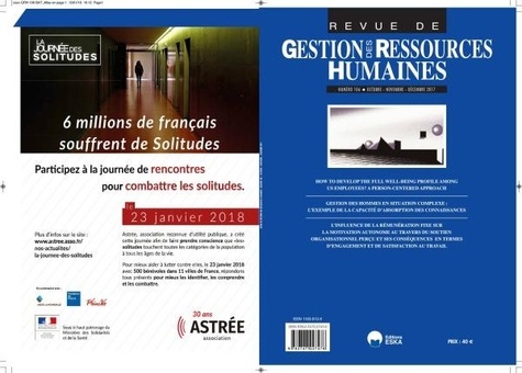 Alice Le Flanchec - Revue de Gestion des Ressources Humaines N° 106/2017 : Gestion des hommes en situation complexe.