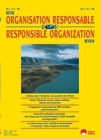  Eska - Revue de l'Organisation Responsable Volume 13 N° 2/2018 : L'éthique dans l'entreprise, une question de méthode.