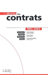 Revue des contrats N° 1, 2003