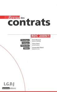 Revue des contrats N° 1, Janvier 2009