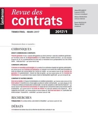 LGDJ - Revue des contrats N° 1, janvier 2017 : .