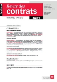 Alain Bénabent et Laurent Aynès - Revue des contrats N° 1, mars 2022 : Les liens entre responsabilité civile et pénale à la lumière de la réforme du droit de la responsabilité civile.
