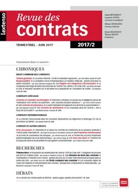 Revue des contrats N° 2-2017