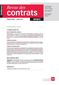 Revue des contrats N° 2, 2018