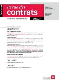 Alain Bénabent et Philippe Stoffel-Munck - Revue des contrats N° 3, septembre 2022 : .