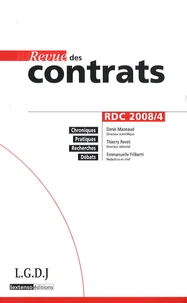 Revue des contrats N° 4, Décembre 2008