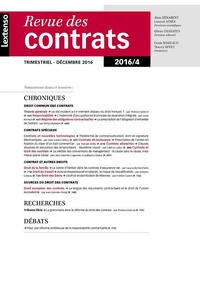 Revue des contrats N° 4, décembre 2016