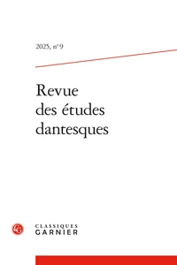 Revue des études dantesques N° 9/2025