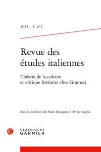 Théorie de la culture et critique littéraire chez Gramsci