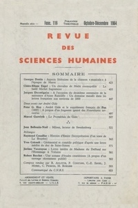  PU du Septentrion - Revue des Sciences Humaines N° 116, 10/1964 : .