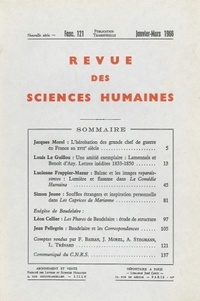  PU du Septentrion - Revue des Sciences Humaines N° 121, 1/1966 : .