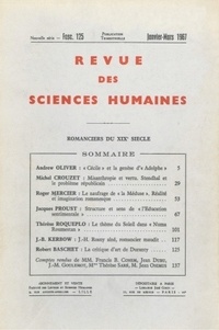  PU du Septentrion - Revue des Sciences Humaines N° 125, 1/1967 : .