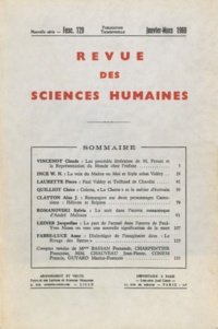  PU du Septentrion - Revue des Sciences Humaines N° 129, 1/1968 : .